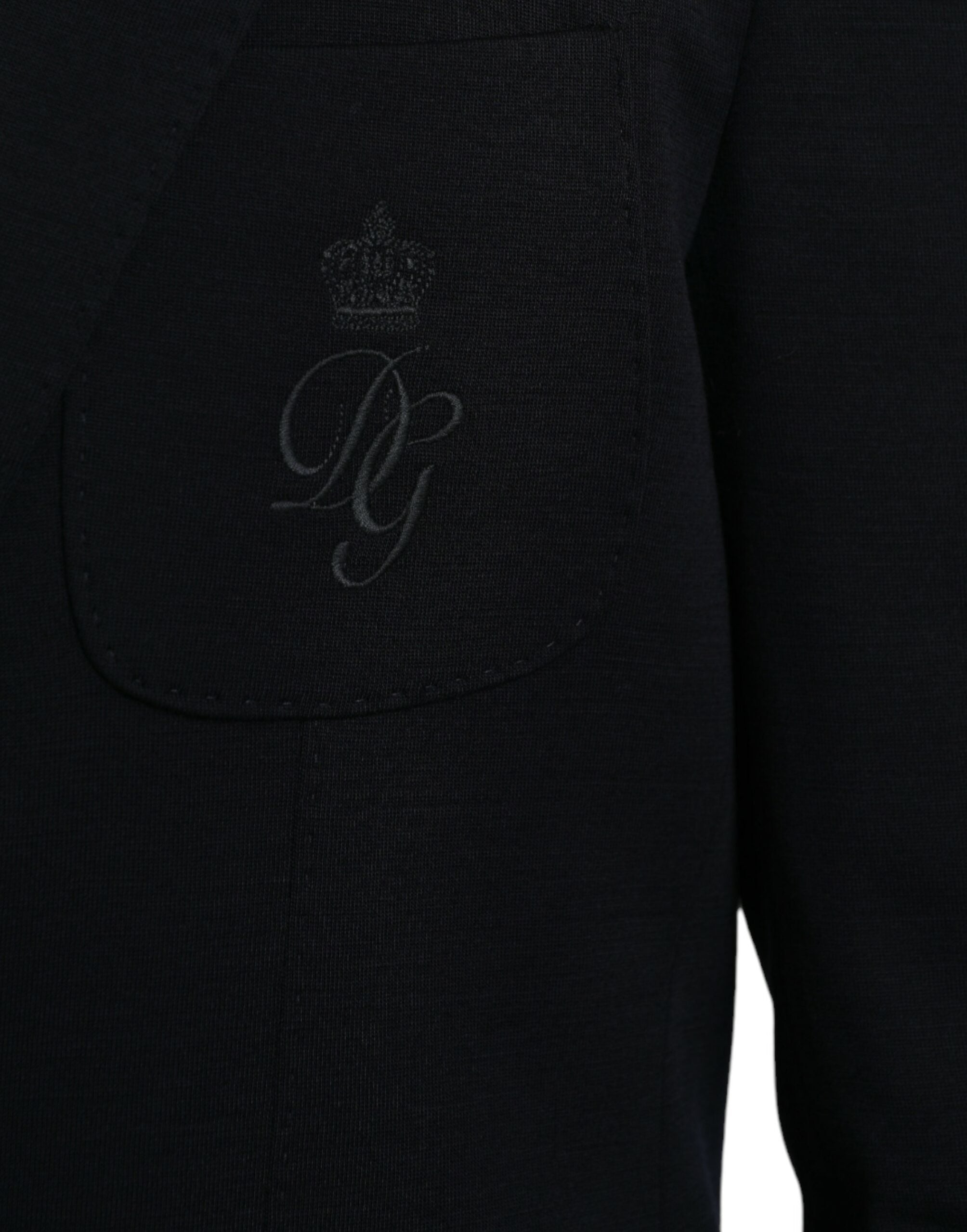 Dolce &amp;amp; Gabbana Svart Ull Enkelknäppt Kavaj