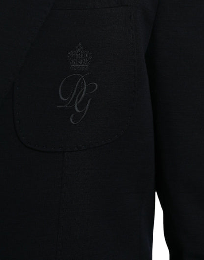 Dolce &amp;amp; Gabbana Svart Ull Enkelknäppt Kavaj