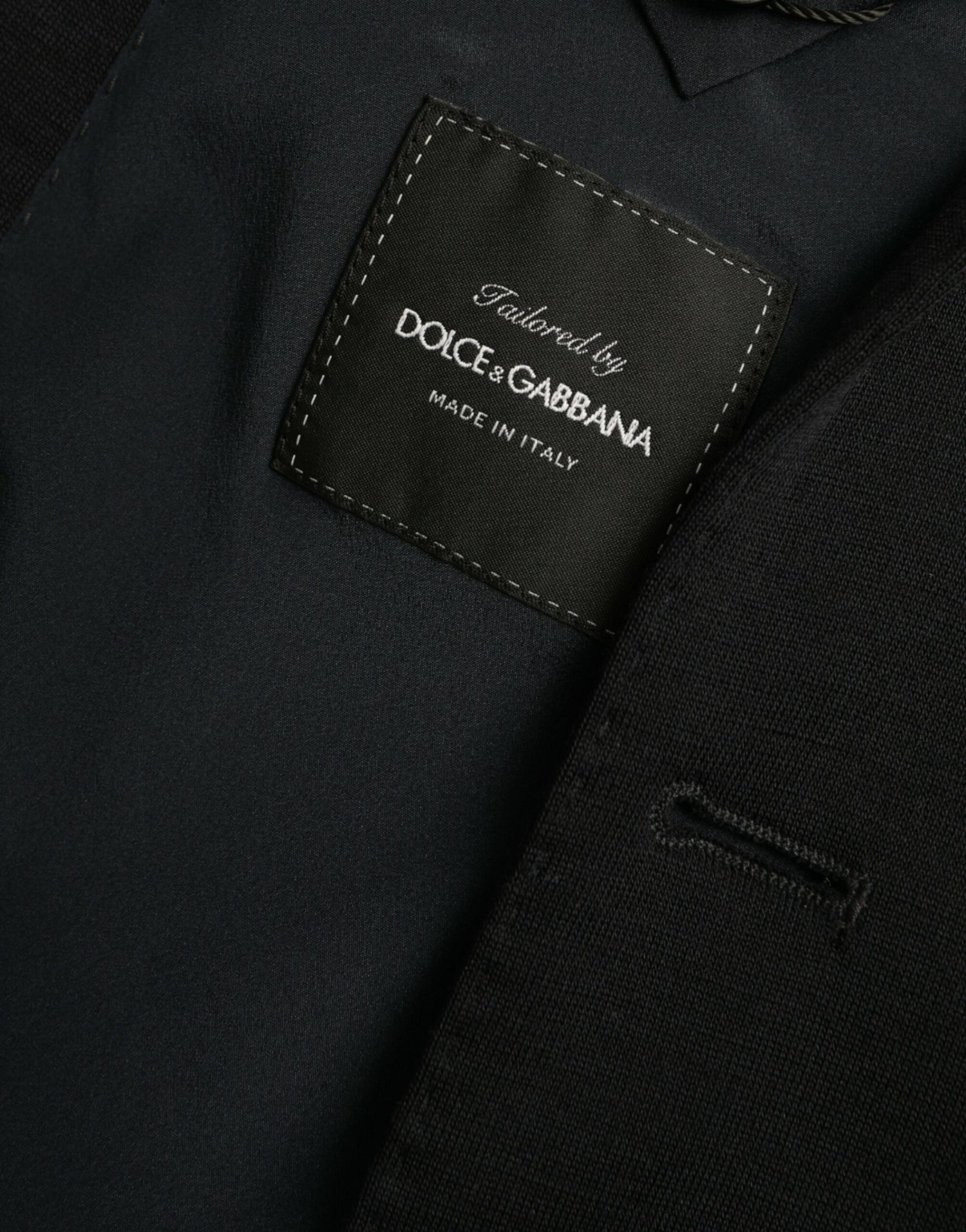Dolce &amp;amp; Gabbana Svart Ull Enkelknäppt Kavaj