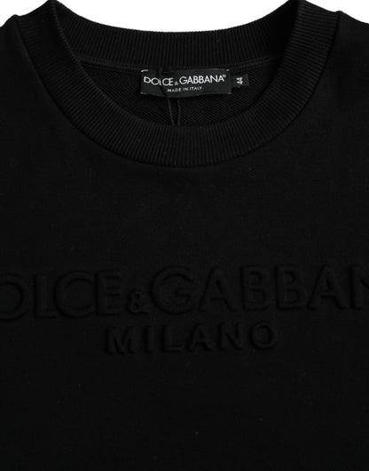 Dolce &amp;amp; Gabbana Svart bomulls-tröja med långa ärmar