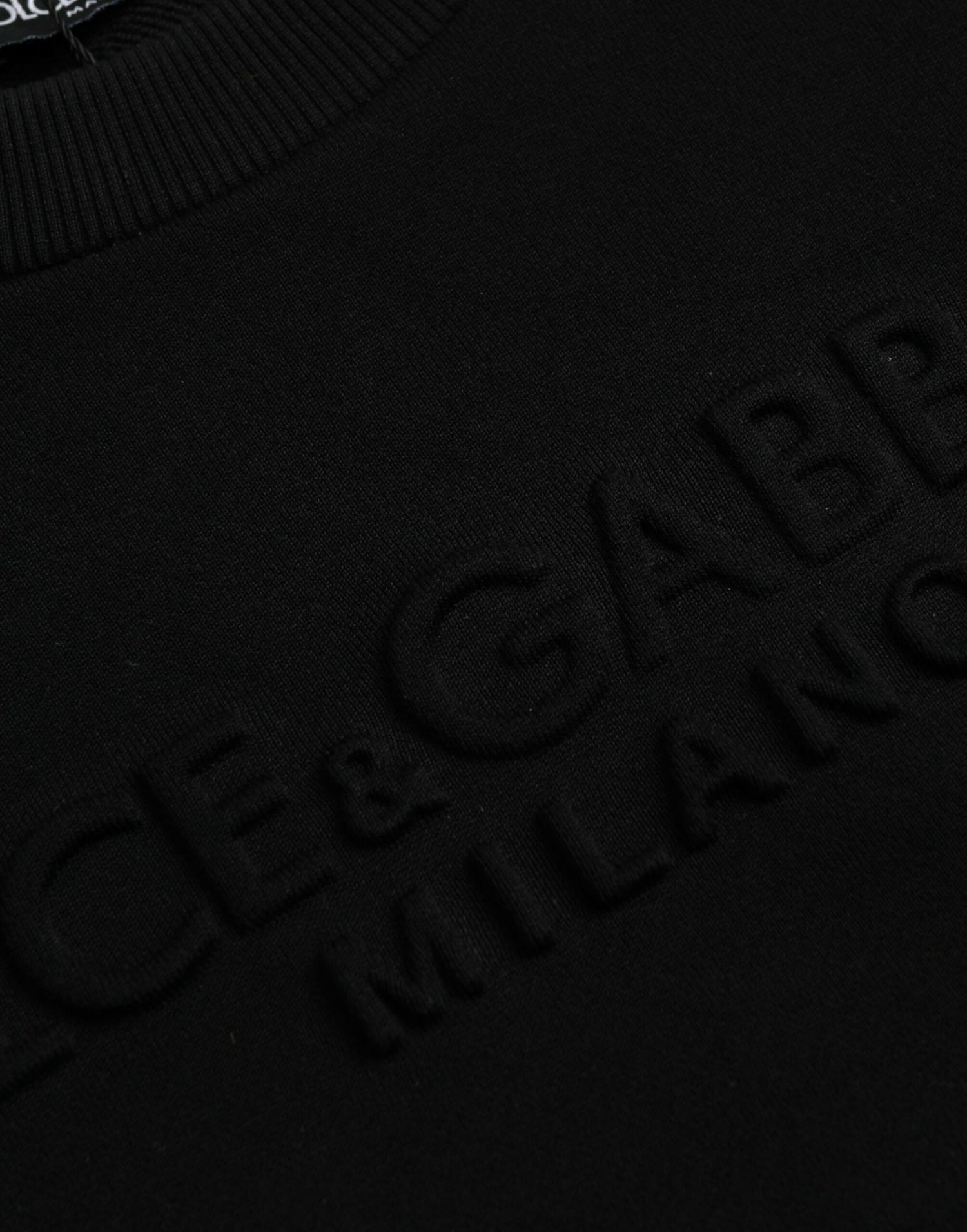 Dolce &amp;amp; Gabbana Svart bomulls-tröja med långa ärmar