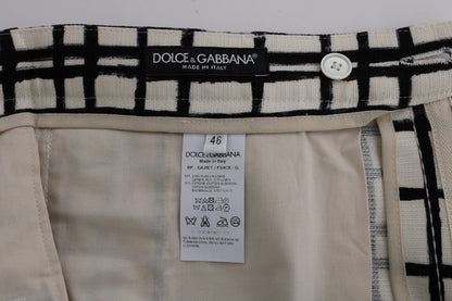 Dolce &amp;amp; Gabbana Vita Svarta Randiga Casual Shorts