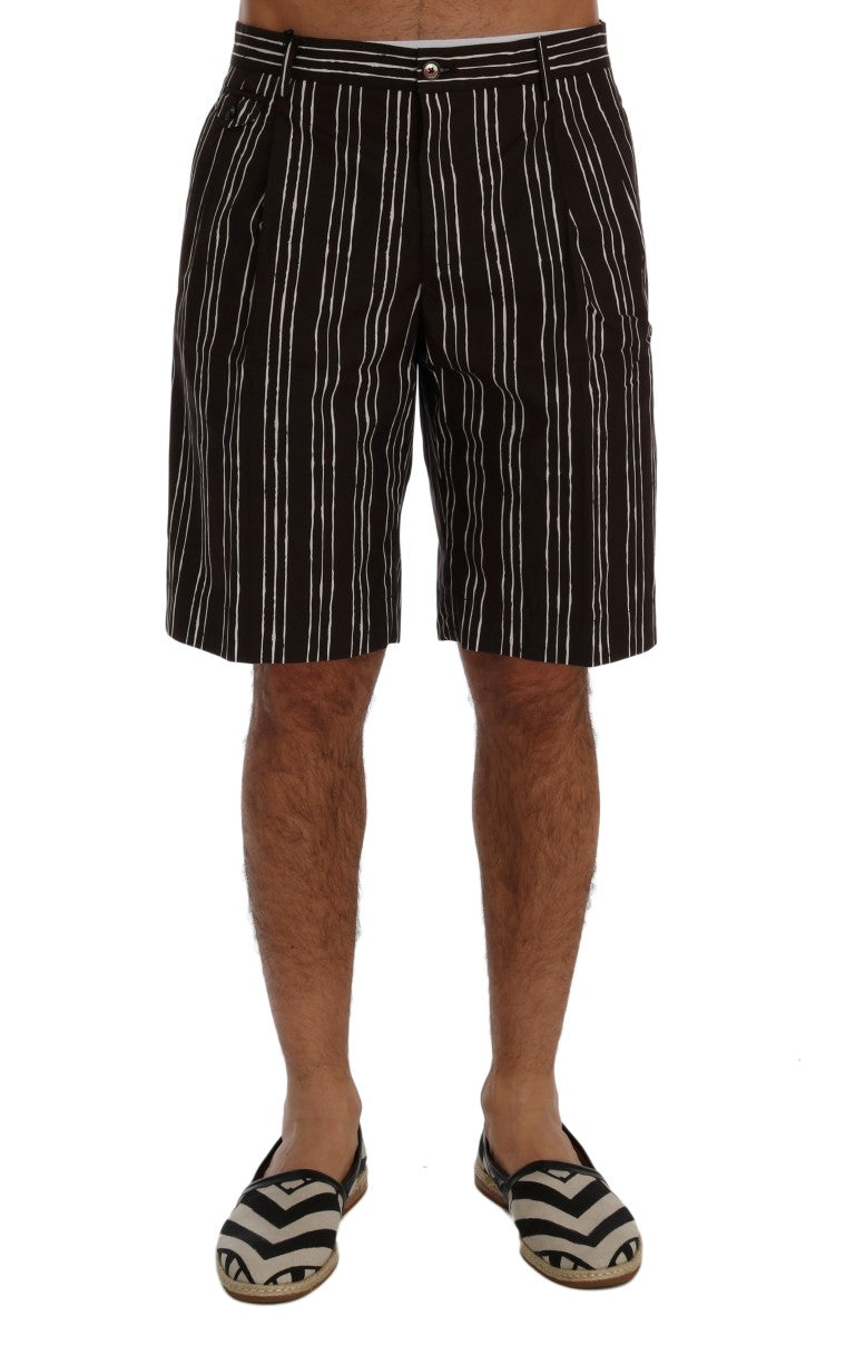 Dolce &amp;amp; Gabbana Bordeauxvita randiga hampabyxor