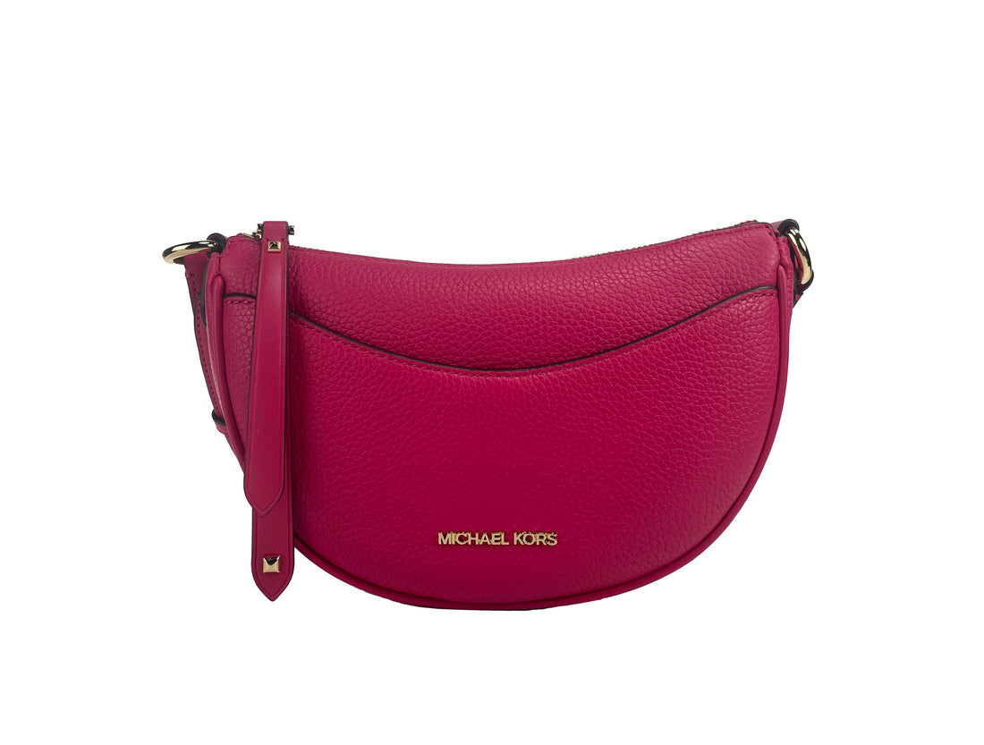Michael Kors Dover Liten Rosa Half Moon Axelremsväska