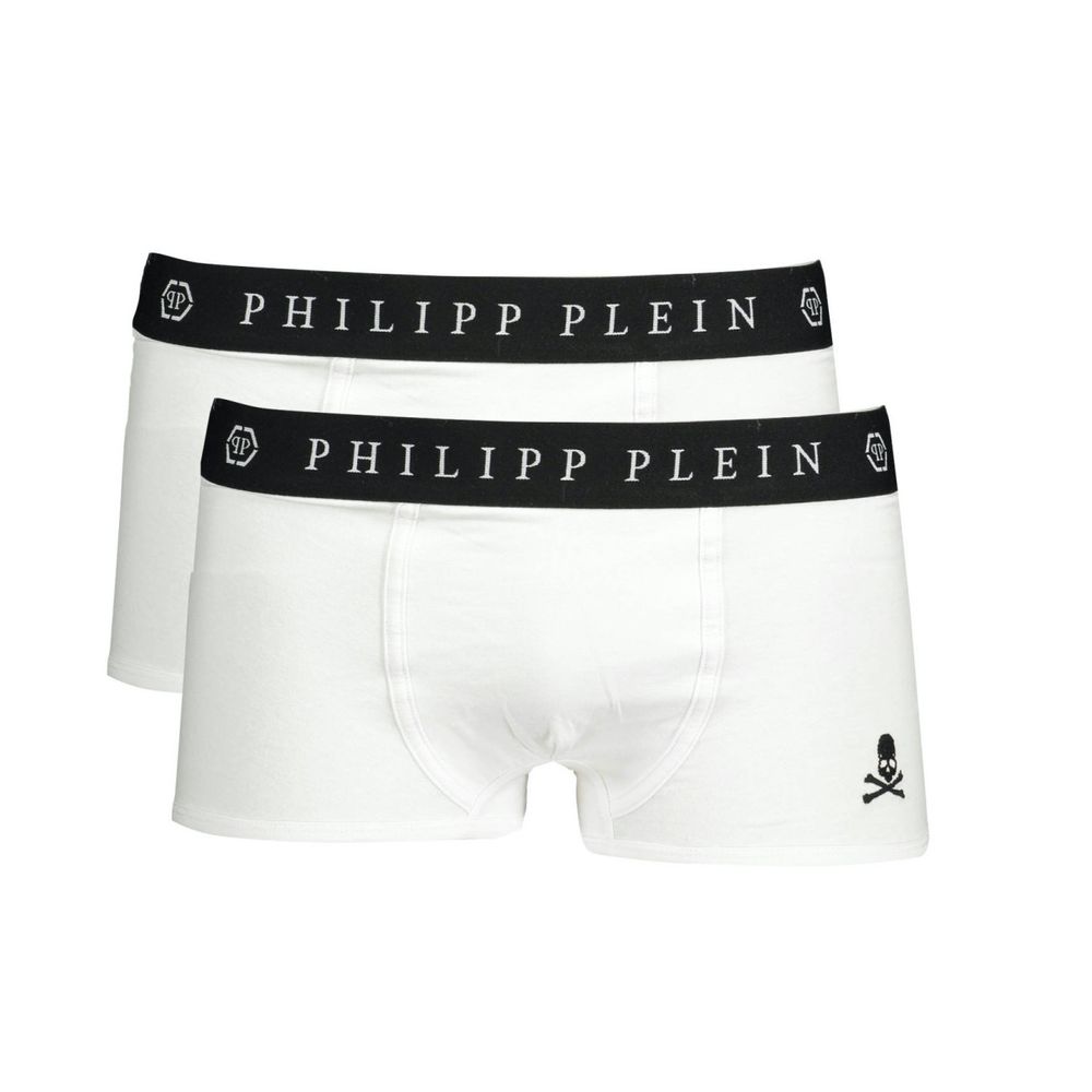 Philipp Plein vita bomullsboxershorts för män