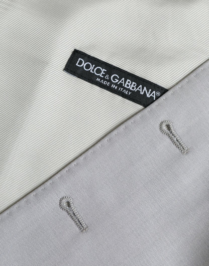 Dolce &amp;amp; Gabbana Ljusgrå Ull Festlig Väst