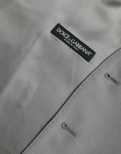 Dolce &amp;amp; Gabbana Ljusgrå Ull Festlig Väst