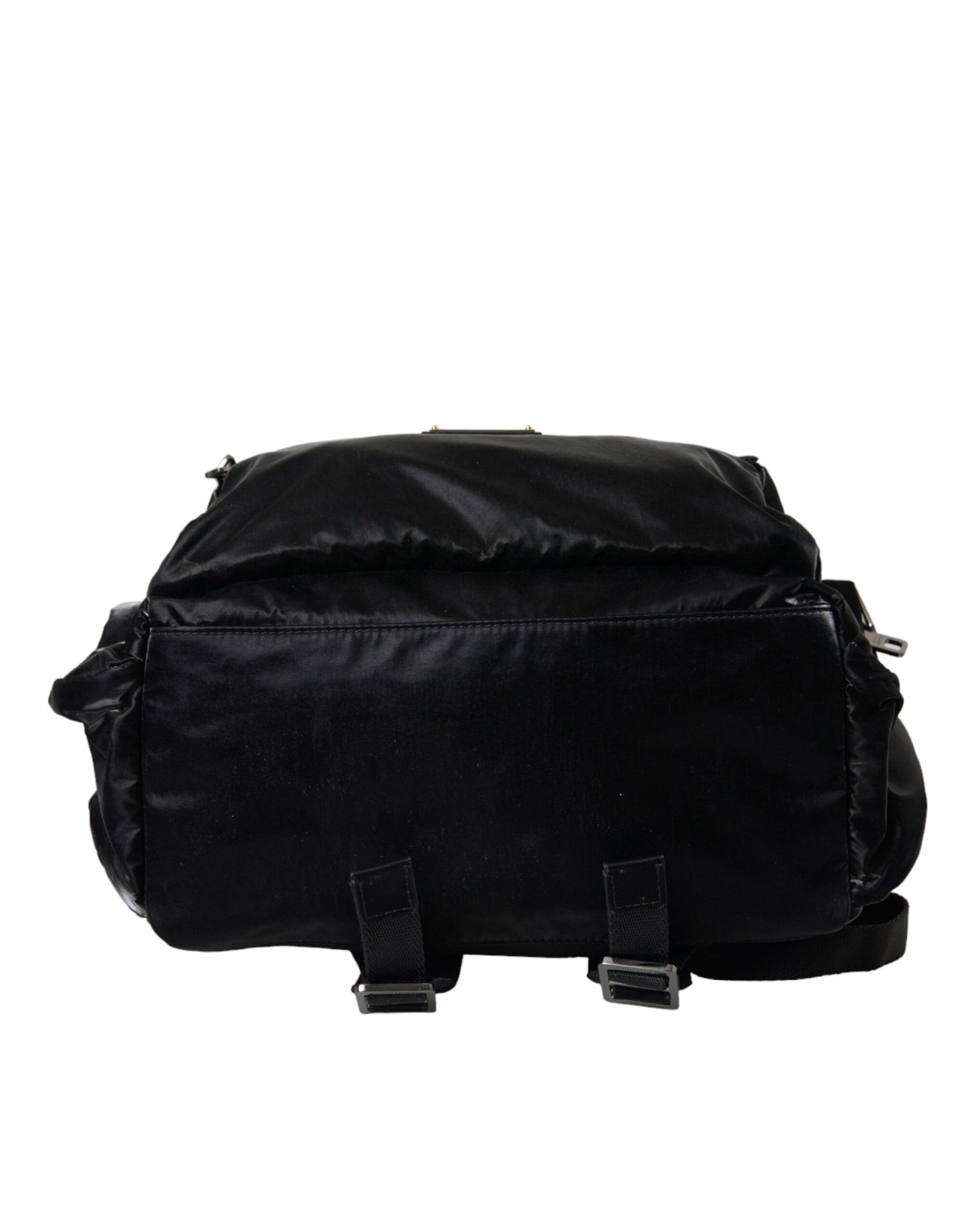 Dolce &amp;amp; Gabbana Svart Ryggsäck i Lackskinn med Logotypplakett