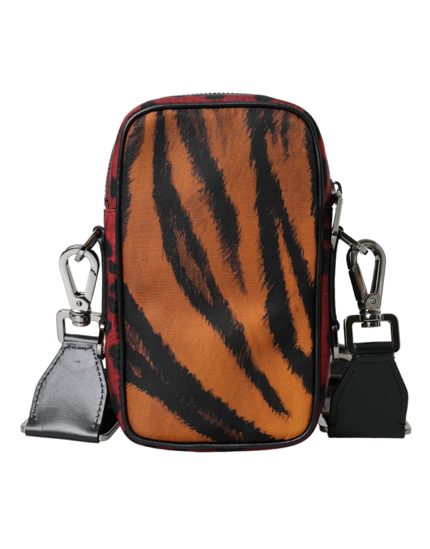 Dolce &amp;amp; Gabbana flerfärgad tigermönstrad nylonaxelväska med logotyp