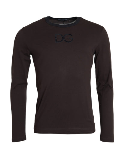 Dolce &amp;amp; Gabbana Brun DG Logo Rundringad Tröja