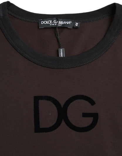 Dolce &amp;amp; Gabbana Brun DG Logo Rundringad Tröja