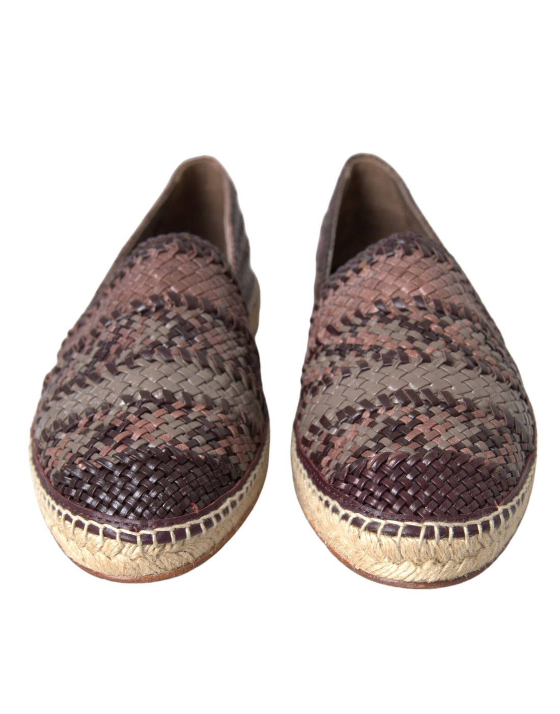 Dolce &amp;amp; Gabbana Bruna Buffalo Läder Espadriller Flats Skor