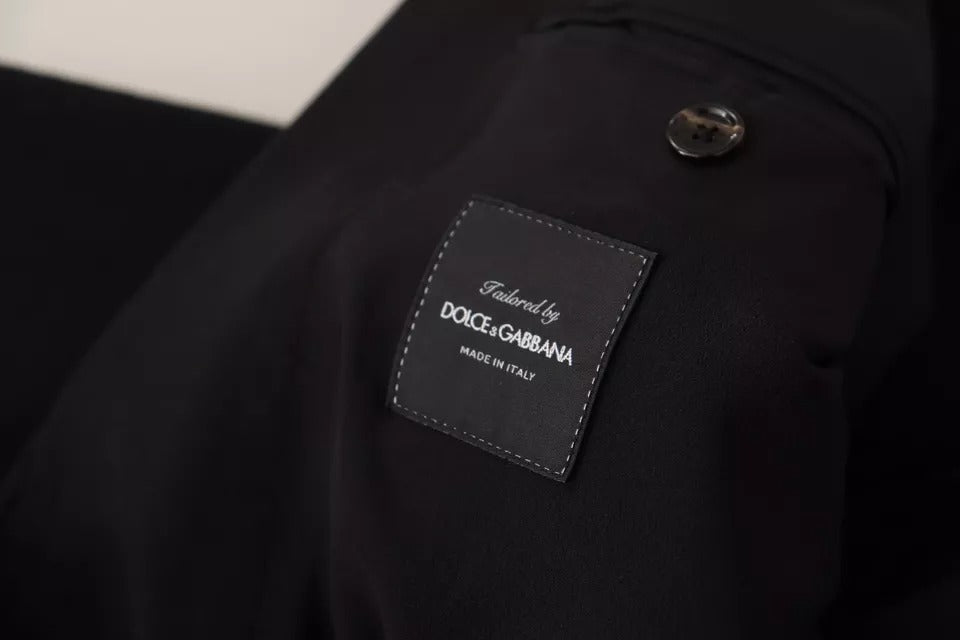 Dolce &amp;amp; Gabbana Svart Ull Slim Fit Kappa Kavaj