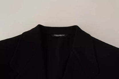 Dolce &amp;amp; Gabbana Svart Ull Slim Fit Kappa Kavaj