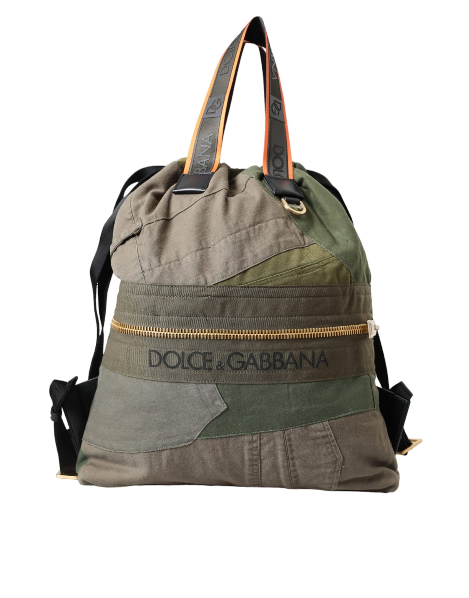 Dolce &amp;amp; Gabbana Militärgrön Patchwork Ryggsäck