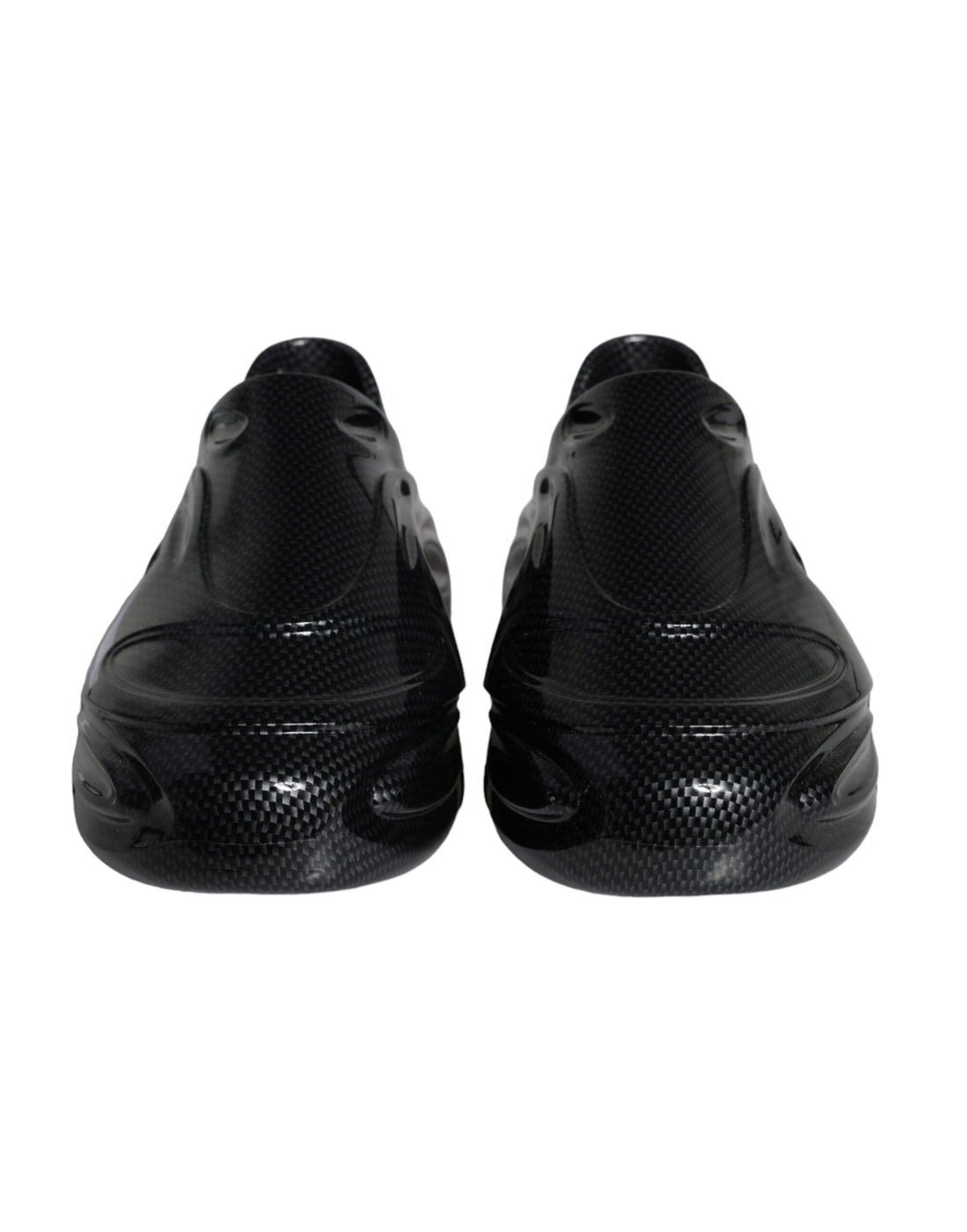 Dolce &amp;amp; Gabbana Svarta Foiled Rubber Toy Låga Sneakers Herrskor