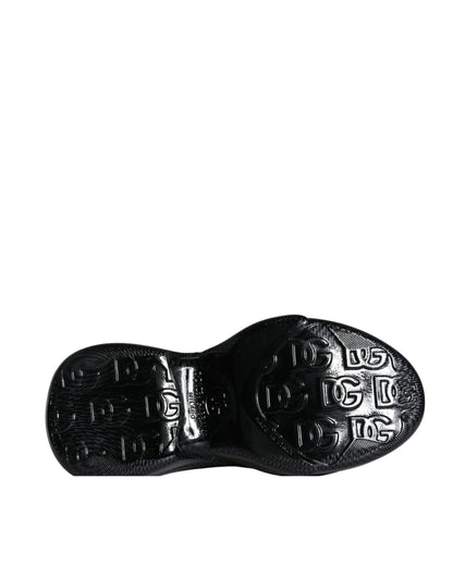 Dolce &amp;amp; Gabbana Svarta Foiled Rubber Toy Låga Sneakers Herrskor