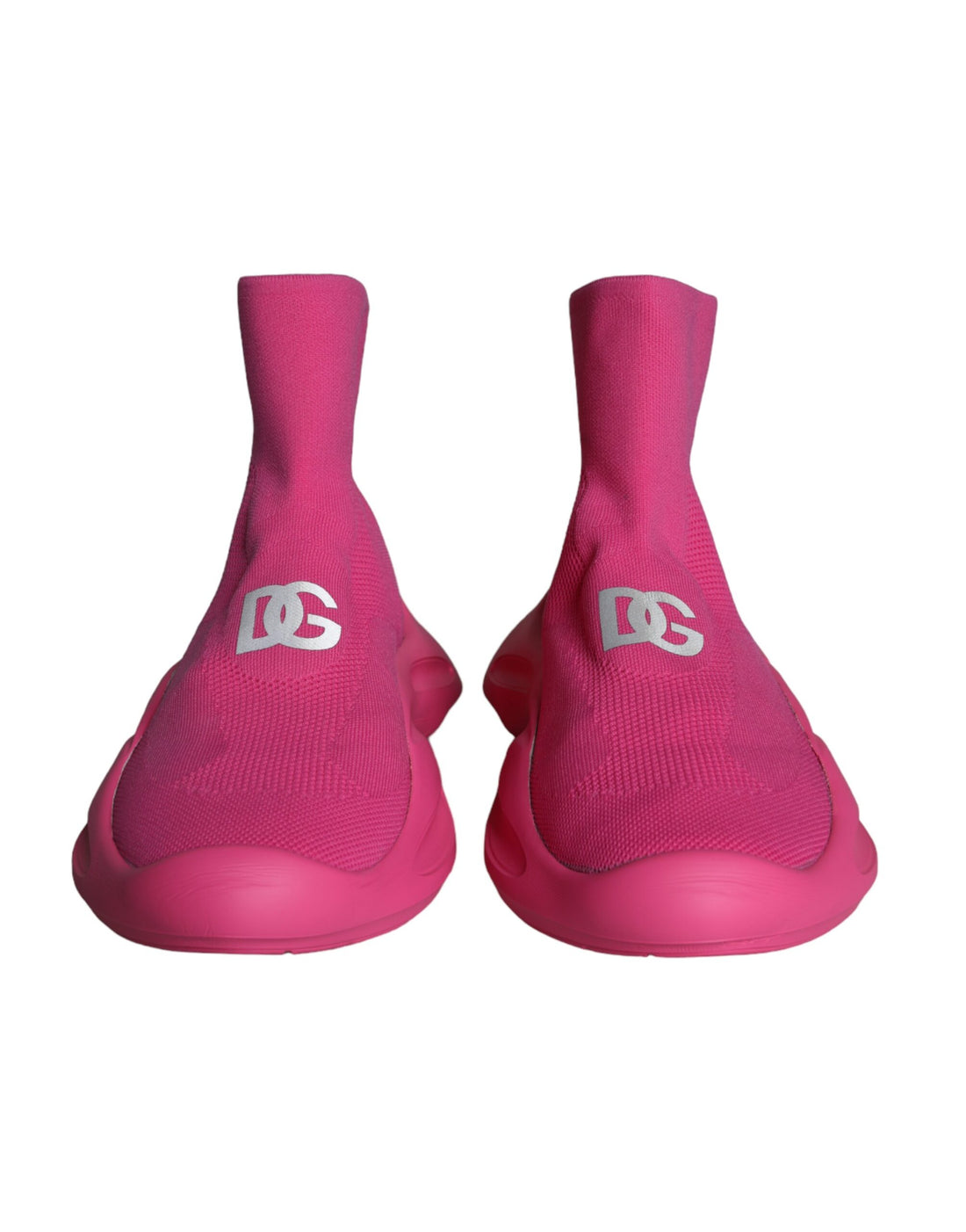 Dolce &amp;amp; Gabbana Rosa Logotyptryck Slip On Strumpor Sneakers Skor