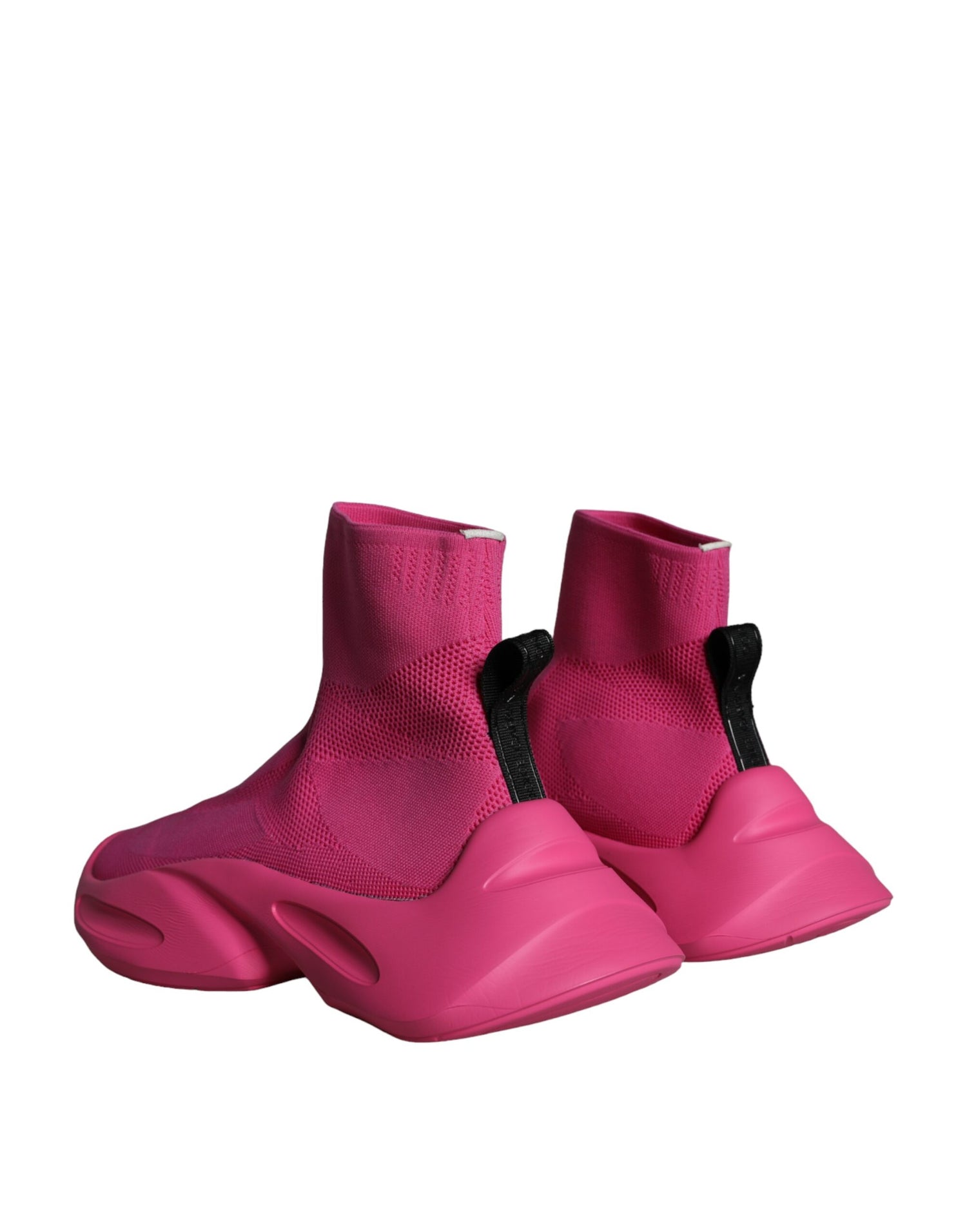 Dolce &amp;amp; Gabbana Rosa Logotyptryck Slip On Strumpor Sneakers Skor