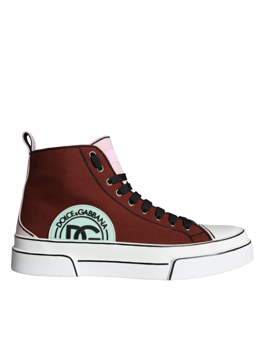 Dolce &amp;amp; Gabbana Flerfärgade Patchwork Höga Sneakers Skor