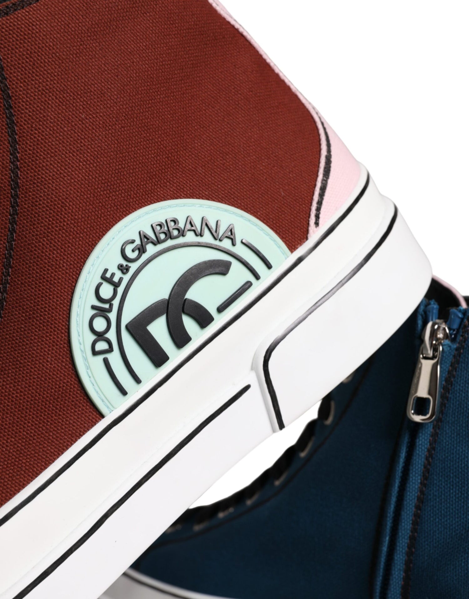 Dolce &amp;amp; Gabbana Flerfärgade Patchwork Höga Sneakers Skor