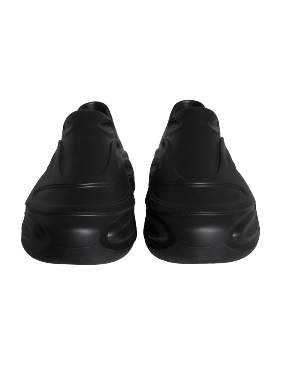 Dolce &amp;amp; Gabbana svarta folierade gummileksaks låga sneakers