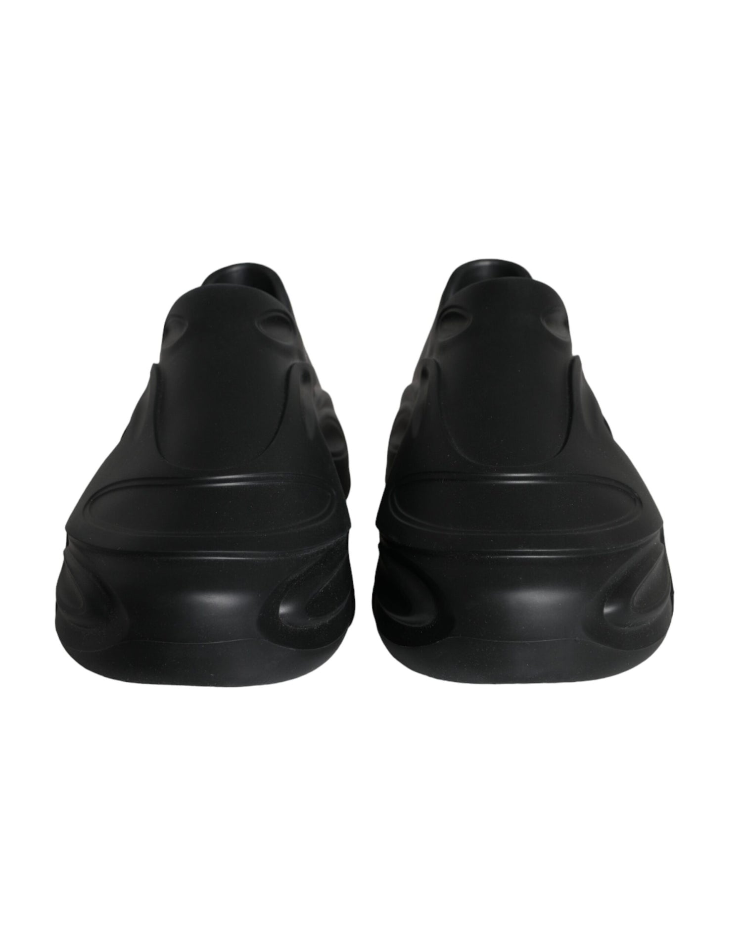 Dolce &amp;amp; Gabbana svarta folierade gummileksaks låga sneakers