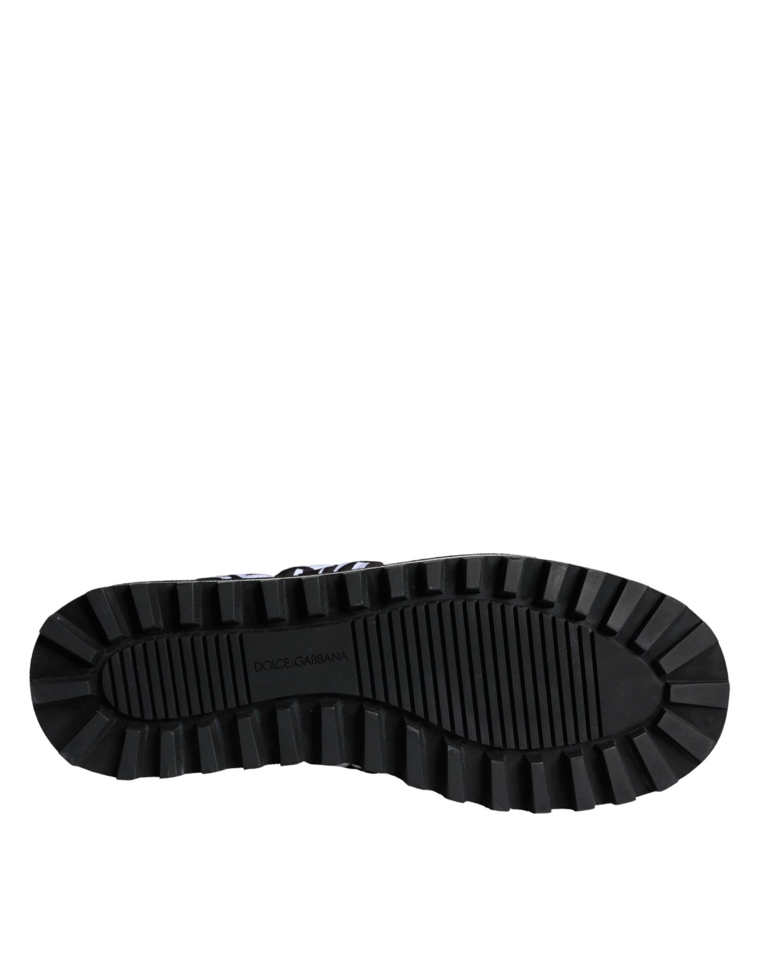 Dolce &amp;amp; Gabbana Svarta Vita Quiltade Logotyp Sandaler Tofflor Skor