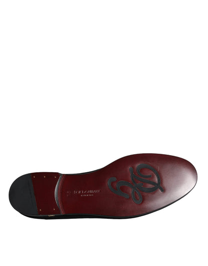 Dolce &amp;amp; Gabbana svarta mockaloafers formella slip-on-skor