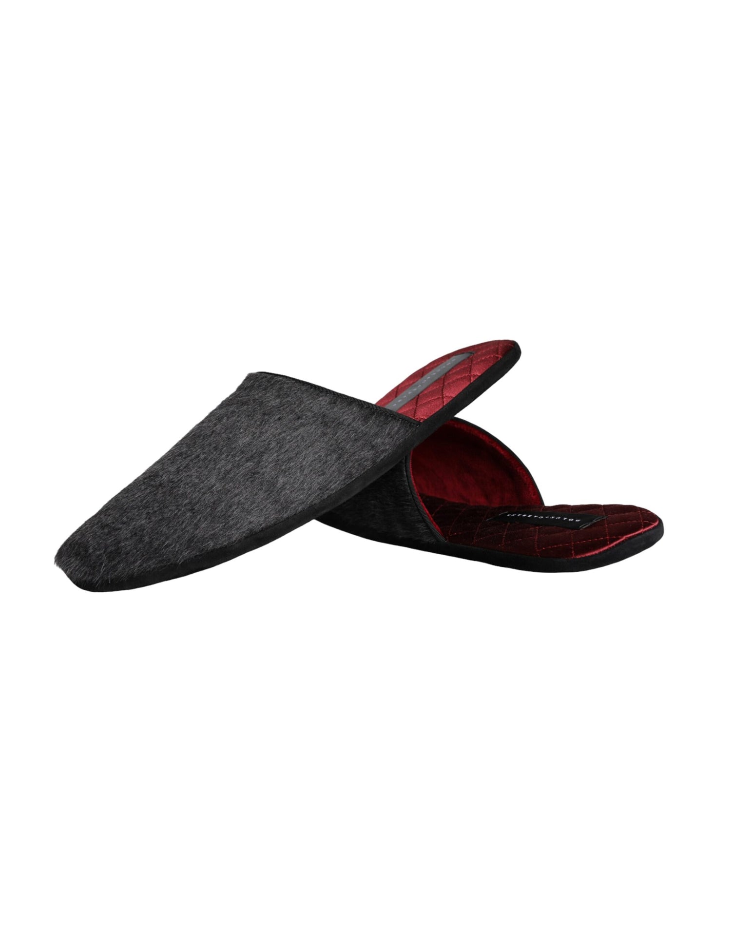 Dolce &amp;amp; Gabbana Svarta Fuskpäls Slip On Skor