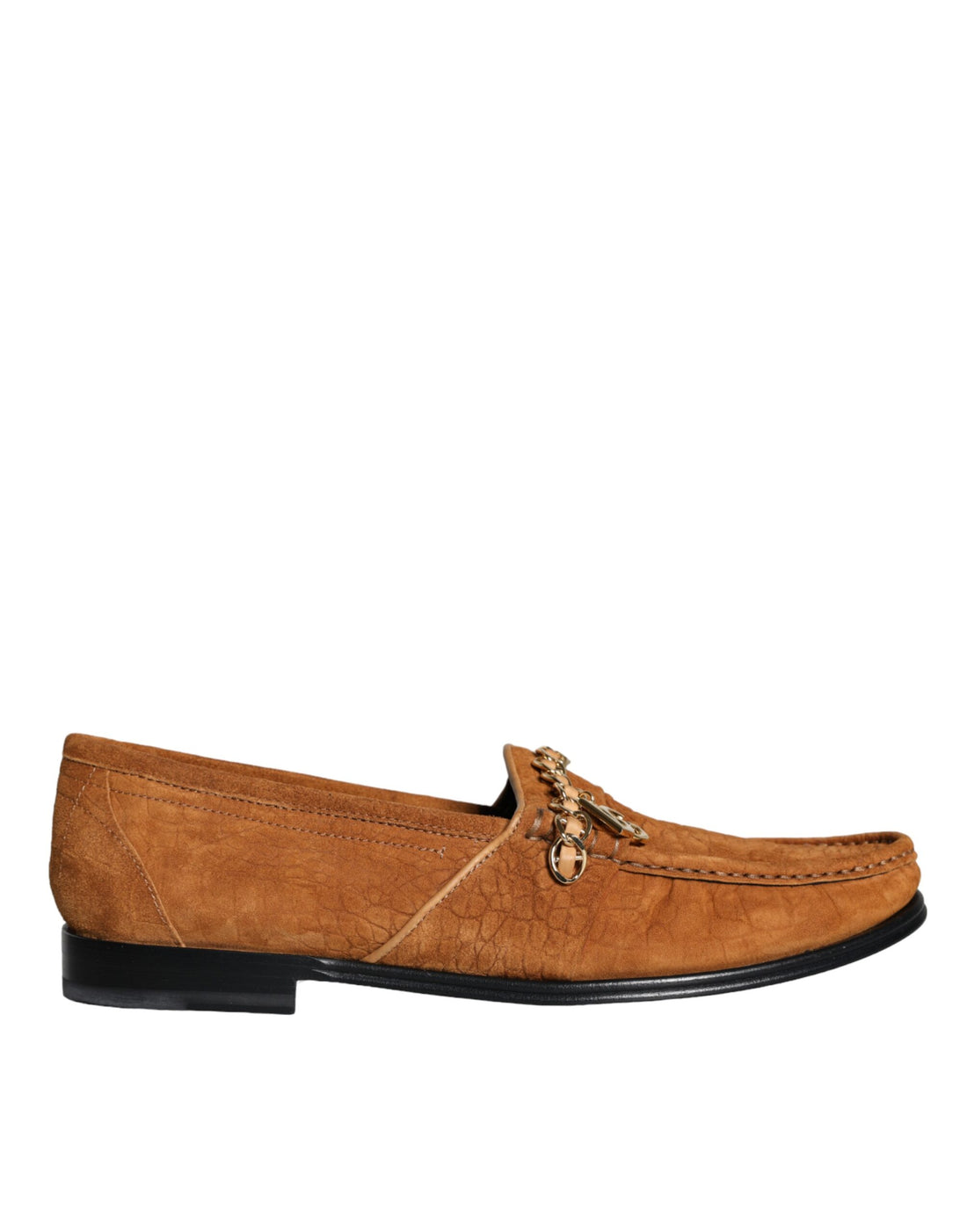 Dolce &amp;amp; Gabbana Bruna Sammetsläder Mocassin Slip On Skor Med Logotyp