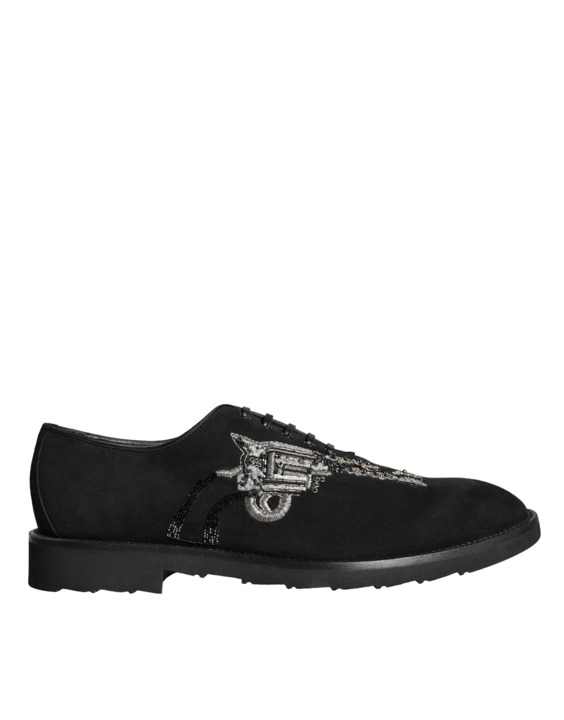 Dolce &amp;amp; Gabbana Svarta Mocka Sicilia Snörskor