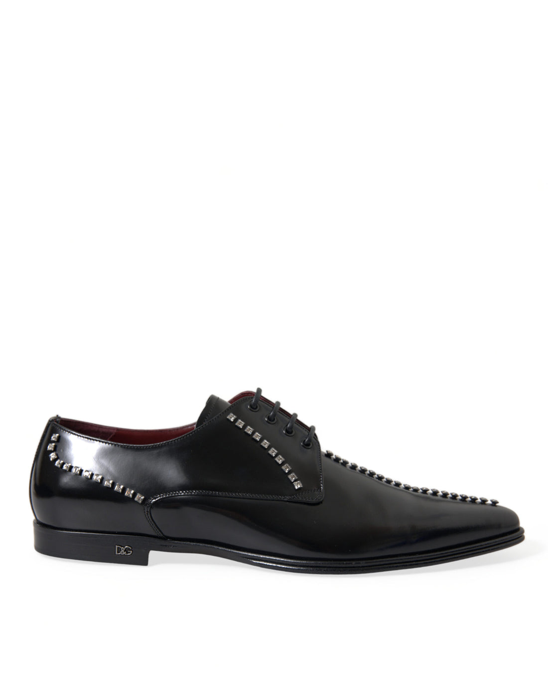 Dolce &amp;amp; Gabbana Svarta Läder Kristaller Formella Skor