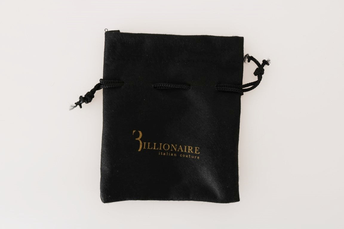 Billionaire Italian Couture svart läderplånbok med korthållare
