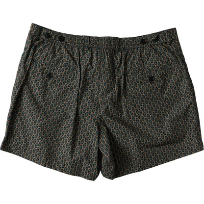 Dolce &amp;amp; Gabbana Bruna Mönstrade Strandkläder Badshorts Badkläder