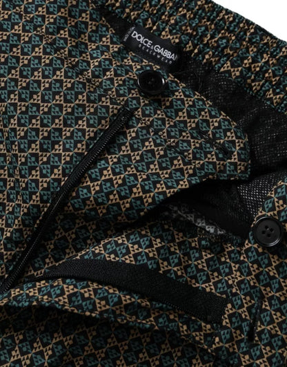 Dolce &amp;amp; Gabbana Bruna Mönstrade Strandkläder Badshorts Badkläder