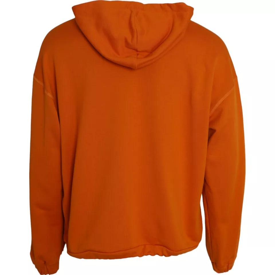 Dolce &amp;amp; Gabbana Orange Hooded Pullover Sweatshirt Tröja