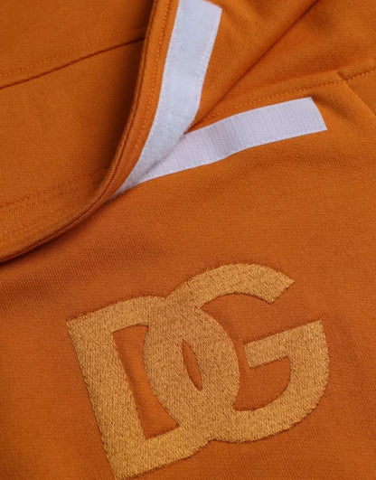 Dolce &amp;amp; Gabbana Orange Hooded Pullover Sweatshirt Tröja