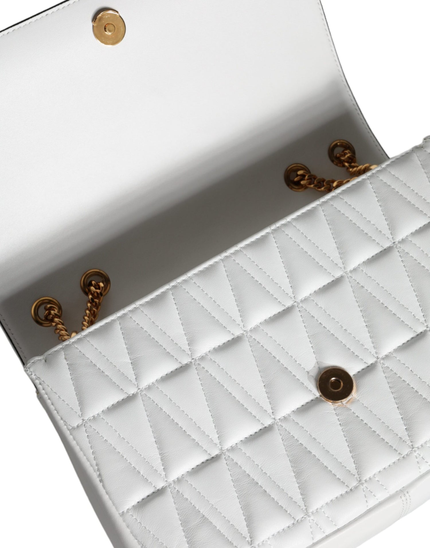 Versace Vit Mini Axelremsväska i Nappaläder