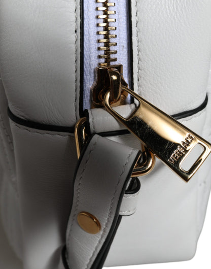 Versace Vit Quilted Nappa Leather Axelremsväska
