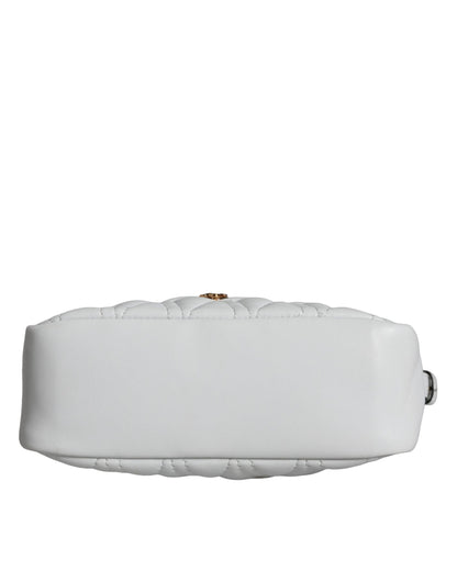 Versace Vit Quilted Nappa Leather Axelremsväska