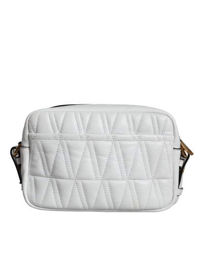 Versace Vit Quilted Nappa Leather Axelremsväska