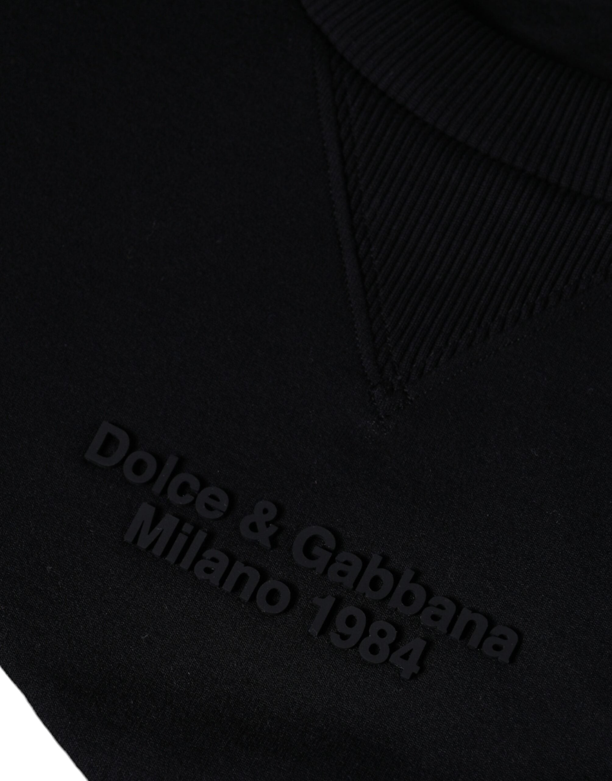 Dolce &amp;amp; Gabbana Svart Leopard Rund Halsad Sweatshirt