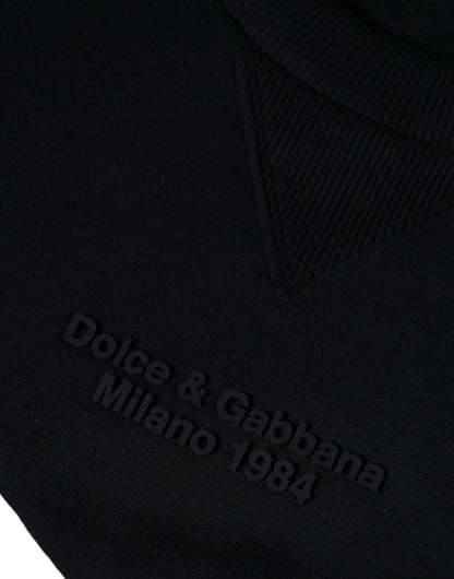 Dolce &amp;amp; Gabbana Svart Leopard Rund Halsad Sweatshirt