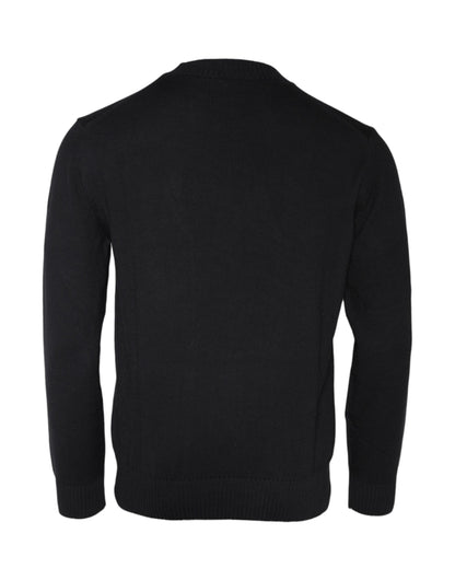 Versace Svart Medusa Broderad Rund Halsad Tröja