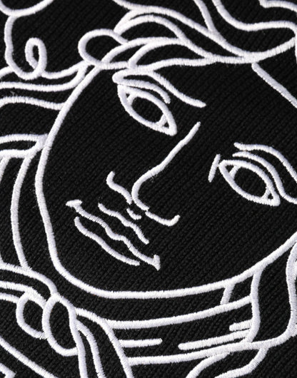 Versace Svart Medusa Broderad Rund Halsad Tröja