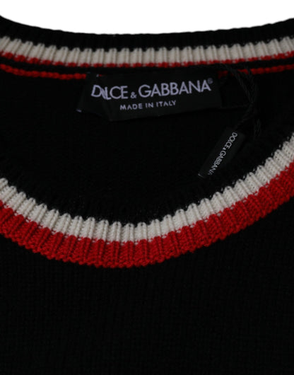 Dolce &amp;amp; Gabbana Svart Cashmere Pig of the Year Pullover-tröja