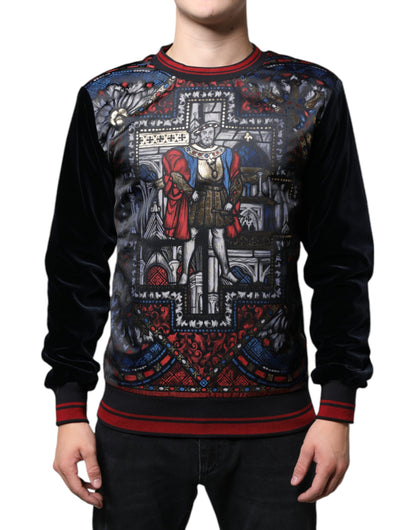 Dolce &amp;amp; Gabbana Flerfärgad Jacquard Rundringad Sweatshirttröja