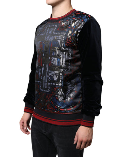 Dolce &amp;amp; Gabbana Flerfärgad Jacquard Rundringad Sweatshirttröja