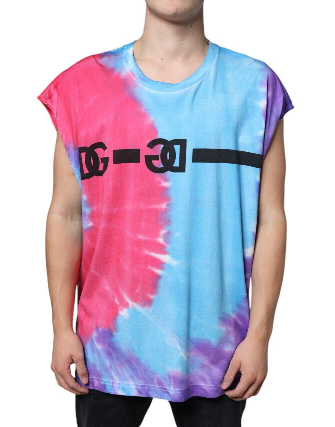 Dolce &amp;amp; Gabbana Flerfärgad Tie Dye Bomull Ärmlös T-shirt